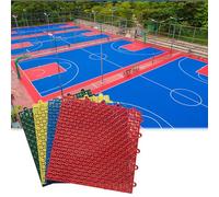 Dalles de Terrain de Basketball extérieur emboîtables de 10 x 10 Pouces - Tapis Puzzle imperméables à Monter soi-même, adaptés aux gymnases, aux Aires de Jeux et aux espaces de détente - dis