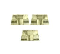 Dalles de terrasse 18 pcs 50x50 cm Bois Vert