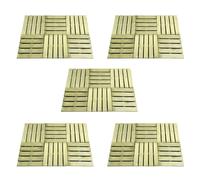 Dalles de terrasse 30 pcs 50x50 cm Bois Vert