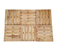 Dalles de terrasse 8 pcs 50x50 cm Bois FSC Marron
