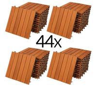Dalles de terrasse bois d’acacia certifié FSC® 4m² dalle 30x30cm système de clips dalle découpe possible dalle de jardin