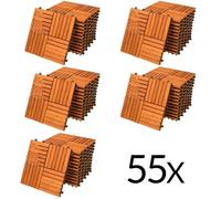 Dalles de terrasse bois d’acacia certifié FSC® 5m² dalle acacia mosaïque Quattro 30x30cm système de clips dalle découpe possible