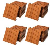 Dalles de terrasse bois d'acacia certifié FSC® 4m² dalle 30x30cm système de clips dalle découpe possible dalle de jardin