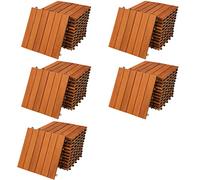 Dalles de terrasse bois d'acacia certifié FSC® 5m² dalle 30x30cm système de clips dalle découpe possible dalle de jardin