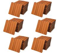 Dalles de terrasse bois d'acacia certifié FSC® 6m² dalle 30x30cm système de clips dalle découpe possible dalle de jardin