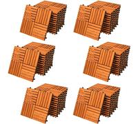 CASARIA® Dalles de terrasse bois d’acacia certifié FSC® 6m² acacia mosaïque Quattro 30x30cm système de clips dalle découpe possible