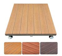 Dalles de Terrasse Emboîtables, Plateforme Modulaire en Bois Composite | Kit de Terrasse Flottante, Plateforme Surélevée, pour Camping, Pelouse, Jardin, Hauteur Réglable(Teak,84x84x30cm)