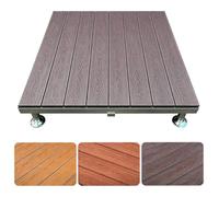 Dalles de Terrasse Emboîtables, Plateforme Modulaire en Bois Composite | Kit de Terrasse Flottante, Plateforme Surélevée, pour Camping, Pelouse, Jardin, Hauteur Réglable(Purple,84x84x15cm)