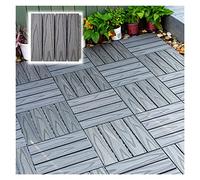 Dalles de terrasse emboîtables - Revêtement de sol extérieur imperméable pour une utilisation par tous les temps - Parfait pour les patios, les arrière-cours et les salles de bains