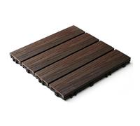 Dalles de terrasse emboîtables, Verrouillage WPC Decking extérieur multicolore for les terrasses de chemins jardins 11 pièces(Rosewood)