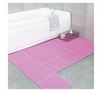 Dalles de Terrasse Set Durable Carrelage Sol Plastique Composite Tapis Drainage D'épissure Porches, Piscines(9pieces)