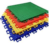 Dalles drainantes, Dalles de Sol modulaires emboîtables for extérieur, 12 Pouces, for Terrain Basket-Ball, Badminton, Stade, Sportif coloré à Monter soi-même(Green)