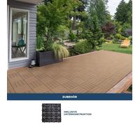 Dalles en bois HOME DELUXE 'BAVARO' >Couleur: Teck - Taille: 1 m²