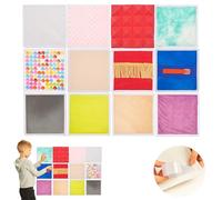 Dalles Sensorielles | Coussin Sensoriel De Sol Enfants | Equipement Chambre Sensorielle | Touche Et Trouve | Jouets Pour Troubles Sensoriels | Carrés Sensoriels | Coin Confort | Sensory Wall | 12pcs