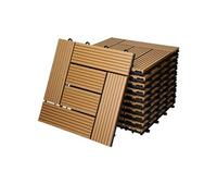 WPC Carreaux de Terrasse 30x30 cm - 33 Pièces par 3m² - avec Aspect Mosaïque -