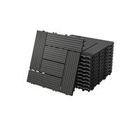 WPC Carreaux de Terrasse 30x30 cm - 55 Pièces par 5m² - avec Aspect Mosaïque -
