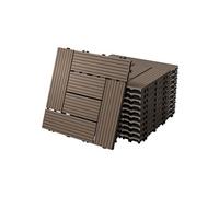 WPC Carreaux de Terrasse 30x30 cm - 55 Pièces par 5m² - avec Aspect Mosaïque -