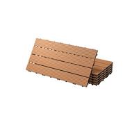 ECD Germany Dalles Terrasse Clipsables WPC 60x30 cm/12 pièces=2m² Marron Clair Strié Marron clair G