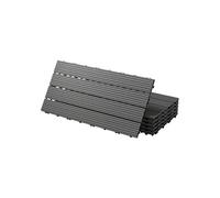 Dalles Terrasse Clipsables WPC 60x30 cm/18 pièces=3m² Anthracite Strié Aspect