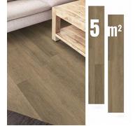 Dalles vinyle adhésives 5 m2, 36 lames effet parquet bois marron, revêtement de sol imperméable pour cuisine, salon et salle de