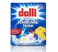 DALLI Lot de 15 lingettes de lavage Couleurs et saleté