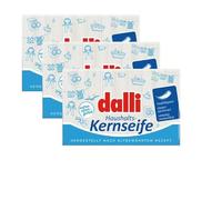Dalli Lot de 3 savons de base (300 g) - Savon de ménage légèrement parfumé, polyvalent pour les soins de la peau, élimination des taches et nettoyage des textiles, doux et doux pour la peau
