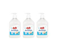 Dalli Lot de 3 savons liquides de 500 ml - Sans parfum - Pour la peau - Universel