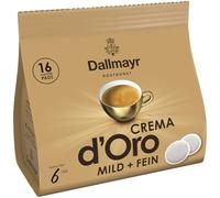 Dallmayr Dosette de Café Crema d Oro Mild & Fein, Dosette Café Arabica, Velouté, 16 Dosettes