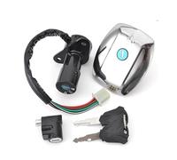 D'allumage Motocyclette Clés pour Suzuki GS125 GS 125 4 Fils 6 Fils 1982-2000 Moto Bouchon De Réservoir De Carburant Interrupteur D'allumage Serrure De Siège avec Clé(C)