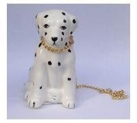 Dalmatien Assis Avec Laisse En Porcelaine 10cm - Chien - Animaux - Figurine