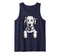 Dalmatien Funny Peeking Pocket Puppy Dog Lover Débardeur