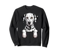 Dalmatien Funny Peeking Pocket Puppy Dog Lover Sweatshirt
