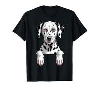 Dalmatien Funny Peeking Pocket Puppy Dog Lover T-Shirt