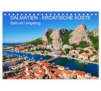 DALMATIEN - KROATISCHE KÜSTE - Split mit Umgebung (Tischkalender 2026 DIN A5 quer), CALVENDO Monatskalender: Top-Strände und die vielen Inseln wurde zu einem der attraktivsten Reiseziele in Europa.