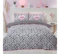 Rapport Home Parure de lit Dalmatien, Coton Polycoton Polyester, Noir, Double