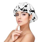 Dalmatiens en peau de vache, taches de chien, animaux, dalmatien,Bonnet de nuit en satin réglable en soie pour adulte, bonnet de nuit élastique pour femme