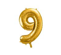 DaLoKu Ballon gonflable chiffre 86 cm XXL Ballon gonflable anniversaire âge nouvel an décoration fête couleur or numéro 9