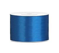 DaLoKu - Ruban de satin - 6/12/25/38/50/100 mm x 25 m - Dimensions : 50 mm x 25 m - Couleur : bleu