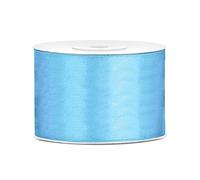 DaLoKu - Ruban de satin - 6/12/25/38/50/100 mm x 25 m - Dimensions : 50 mm x 25 m - Couleur : bleu clair