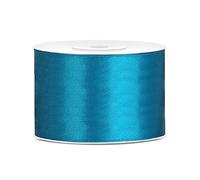 DaLoKu - Ruban de satin - 6/12/25/38/50/100 mm x 25 m - Dimensions : 50 mm x 25 m - Couleur : turquoise