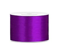 DaLoKu - Ruban de satin - 6/12/25/38/50/100 mm x 25 m - Dimensions : 50 mm x 25 m - Couleur : violet