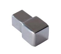 Dalsys 10mm Embout pour profilé carré en acier inoxydable brillant, Finition Bord Propre