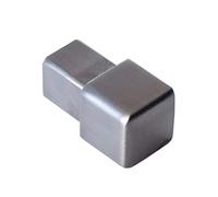 Dalsys 10mm Embout pour profilé carré en acier inoxydable brossé, Finition Bord Propre