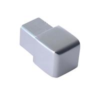 Dalsys 12,5mm Embout Profil Carré Aluminium Anodisé Chrome Brillant, Durable