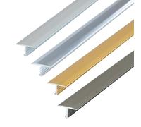 Dalsys 200cm Profilé en T 26mm Aluminium Anodisé Argent Chromé Profil de Transition
