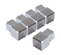Dalsys 5x Embout 12,5mm pour profilé carré en acier inoxydable brossé, Finition Bord Propre