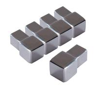 Dalsys 5x Embout profilé carré 10mm acier inoxydable poli | Capuchon pour profilé d'angle, accessoire pour profilés de carrelage, pose de carrelage salle de bain, cuisine, mur et sol