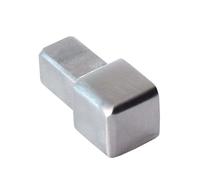 Dalsys 8mm Embout pour profilé carré en acier inoxydable brossé, Finition Bord Propre