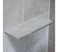 Dalsys Tablette de douche 400mm x 150mm Argent, tablette d'angle en inox