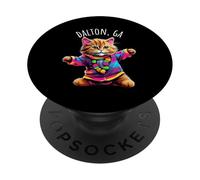 Dalton GA USA Chat dansant coloré PopSockets PopGrip Adhésif